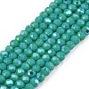 Electroplate Opaque Solid Color Glass Beads Strands EGLA-A044-P1mm-L31-1