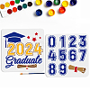 MAYJOYDIY US 1 Set Graduation Theme PET Hollow Out Drawing Painting Stencils DIY-MA0004-48A-1