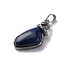 Dyed Natural Lapis Lazuli Pendants G-K338-42AS-09-2