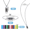 1 Set 316 Surgical Stainless Steel Box Chain Hollow Column Perfume Bottle Pendant Necklaces NJEW-FH0001-28-2