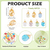20Pcs Glass Pendants PALLOY-TA00240-4