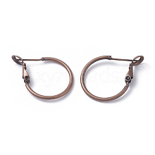 Brass Hoop Earrings KK-I665-26A-R