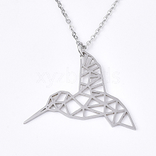 Non-Tarnish 201 Stainless Steel Pendant Necklaces NJEW-T009-JN051-1-45