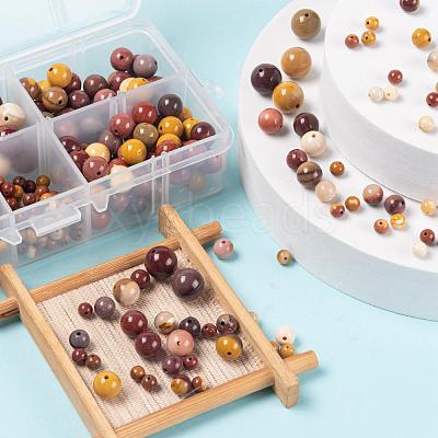 340Pcs 4 Sizes Natural Mookaite Beads G-LS0001-34-1