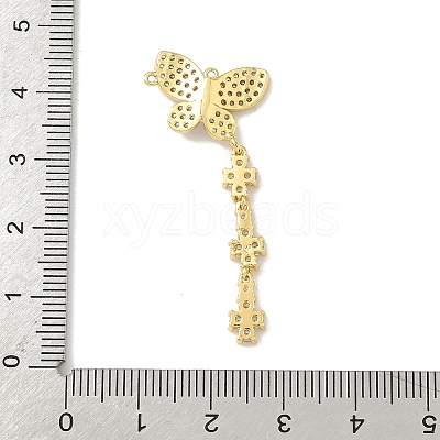 Brass Micro Pave Cubic Zirconia Pendants KK-F905-09G-1