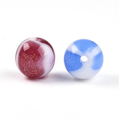 Two Tone Opaque Resin Beads X1-RESI-N042-12mm-16-1