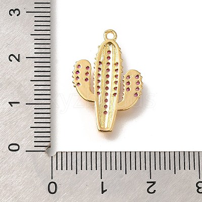 Brass Micro Pave Cubic Zirconia Pendants KK-M295-18G-02-1
