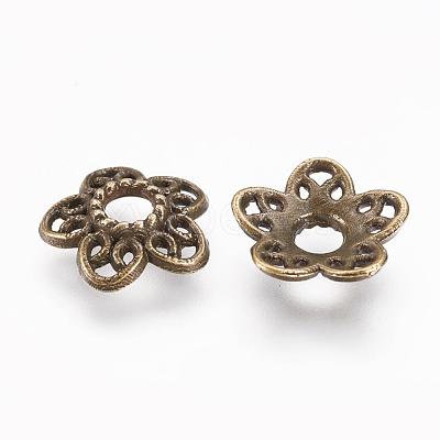 Tibetan Style Alloy Bead Caps MLF10597Y-NF-1