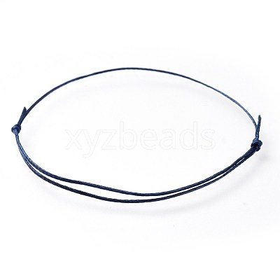 Adjustable Flat Waxed Polyester Cords Bracelet Making AJEW-JB00508-04-1