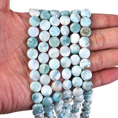 Natural Larimar Beads Strands G-F675-08-1