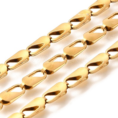 304 Stainless Steel Oval Link Chains CHS-H035-02A-G-1