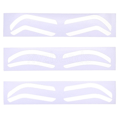 60Pcs 3 Styles Plastic Eyebrow Tattoo Practice Skin AJEW-CP0009-58B-1