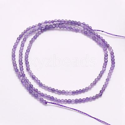 Natural Amethyst Beads Strands G-G663-17-4mm-1