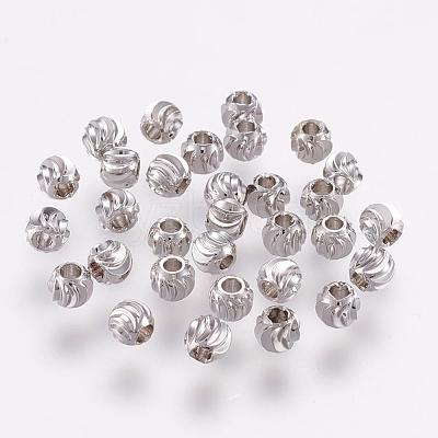 Brass Spacer Beads KK-G312-01P-4mm-P-1