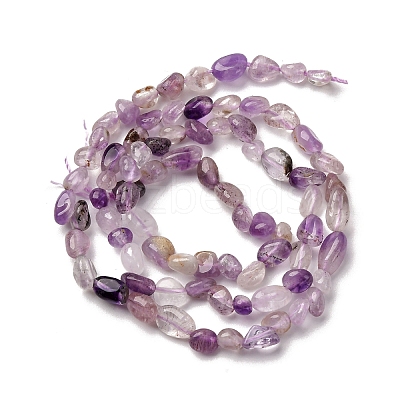Natural Purple Rutilated Quartz Beads Strands G-I389-A29-1