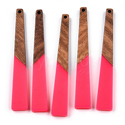 Opaque Resin & Walnut Wood Big Pendants RESI-TAC0017-46-C03-1