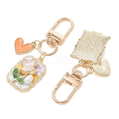 Alloy Enamel Pendant Decorations HJEW-JM04794-1