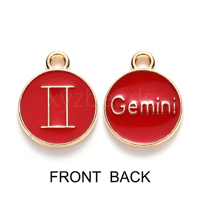 Alloy Enamel Pendants ENAM-SZ0001-27B-I-1