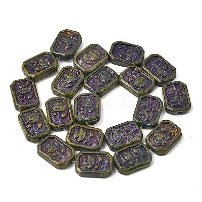 Painted Glass Beads Strands GLAA-Z021-05-1