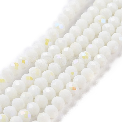 Electroplate Opaque Solid Color Glass Beads Strands LS-EGLA-A044-P6mm-L01-1