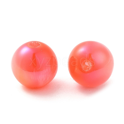 Iridescent Opaque Resin Beads RESI-Z015-01B-03-1