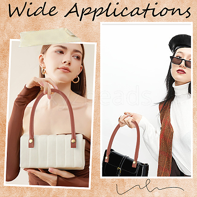 2Pcs PU Imitation Leather Bag Handles DIY-CL0001-62B-1