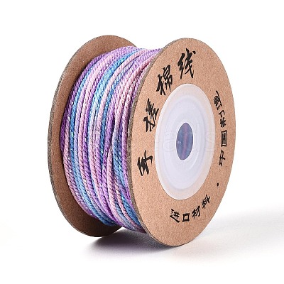 30M Segment Dyed Macrame Cotton Cord OCOR-T018-01N-1
