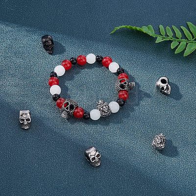 10Pcs 5 Style 304 Stainless Steel European Beads OPDL-UN0001-04-1