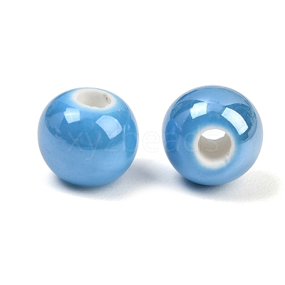 Glazed Porcelain Beads PORC-D001-8mm-12-1