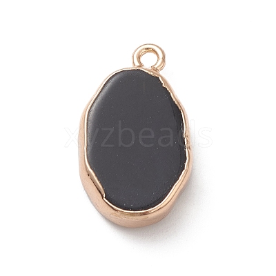 Natural Obsidian Pendants G-K333-01I-02-1