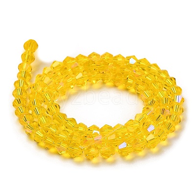 Transparent Electroplate Glass Beads Strands GLAA-F029-3mm-D22-1
