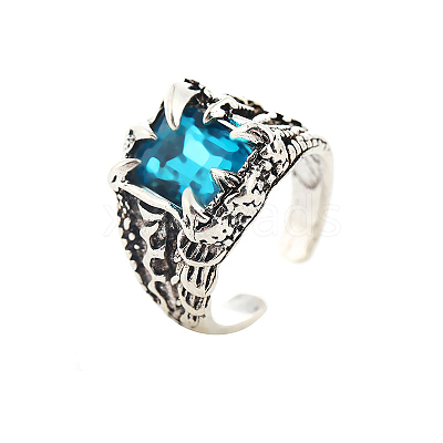 Alloy Rhinestone Cuff Rings for Men FS-WG503BD-03-1