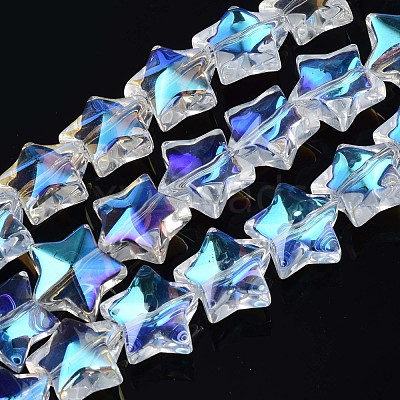 Electroplate Glass Beads Strand EGLA-S188-18-B03-1
