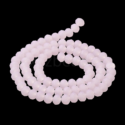 Imitation Jade Solid Color Glass Beads Strands EGLA-A034-J6mm-MD-M-1