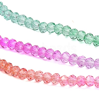 Transparent Painted Glass Beads Strands X-DGLA-A034-T2mm-A03-1