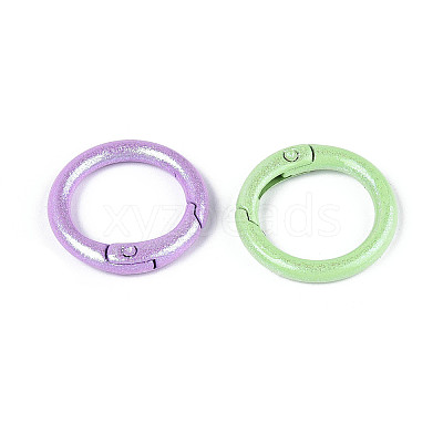 Spray Painted Alloy Spring Gate Rings PALLOY-T092-74-1