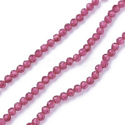 Faceted Glass Beads Strands G-F619-09D-2mm-1