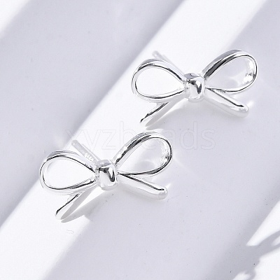 925 Sterling Silver Stud Earrings EJEW-R015-02S-1
