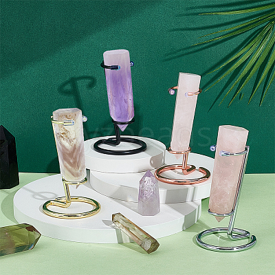 8Pcs 4 Colors Iron Crystal Scepter Display Stands ODIS-NB0001-53-1