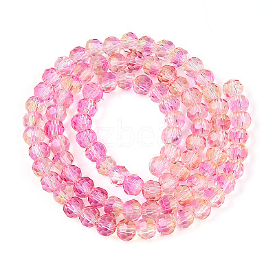 Baking Paint Transparent Glass Beads Strands DGLA-A035-T4mm-A11-1