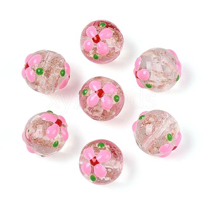 Luminous Handmade Gold Sand Lampwork Beads LAMP-N035-04E-1