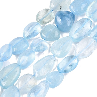 Natural Aquamarine Beads Strands X-G-R445-8x10-36-1