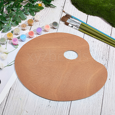 Oval Wood Color Palette AJEW-WH20098-001-1