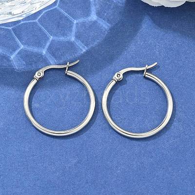 Tarnish Resistant 304 Stainless Steel Hoop Earrings EJEW-F105-10P-1