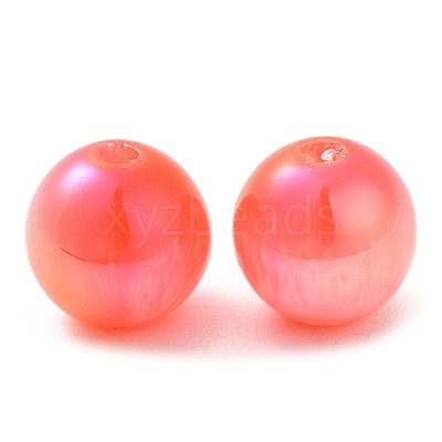 Iridescent Opaque Resin Beads RESI-Z015-01B-03-1
