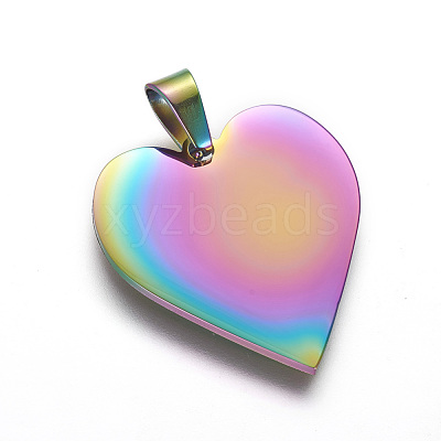 304 Stainless Steel Mirror Polished Finish Stamping Blank Tag Pendants STAS-F214-02M-1