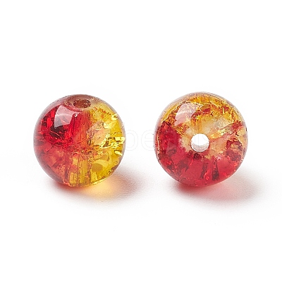 25Pcs Transparent Crackle Glass Beads CCG-XCP0001-02A-1