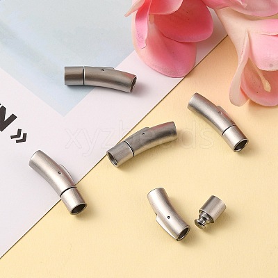 304 Stainless Steel Bayonet Clasps LS-STAS-C041-01-1