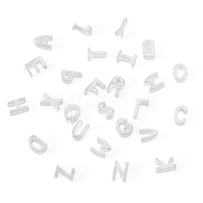 6Pcs 925 Sterling Silver Hollow Initial Beads STER-TA0001-53H-1