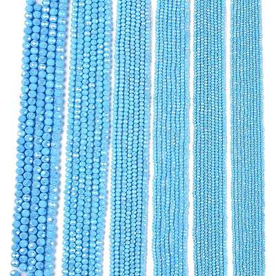 Electroplate Glass Beads Strands EGLA-A044-P3mm-B08-1